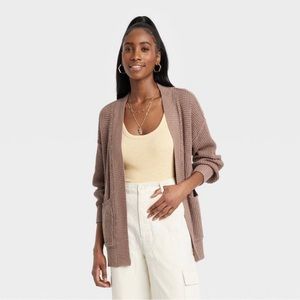 🆕 NWT Women’s Open-Front Cardigan - Universal Thread (Target) - Taupe S